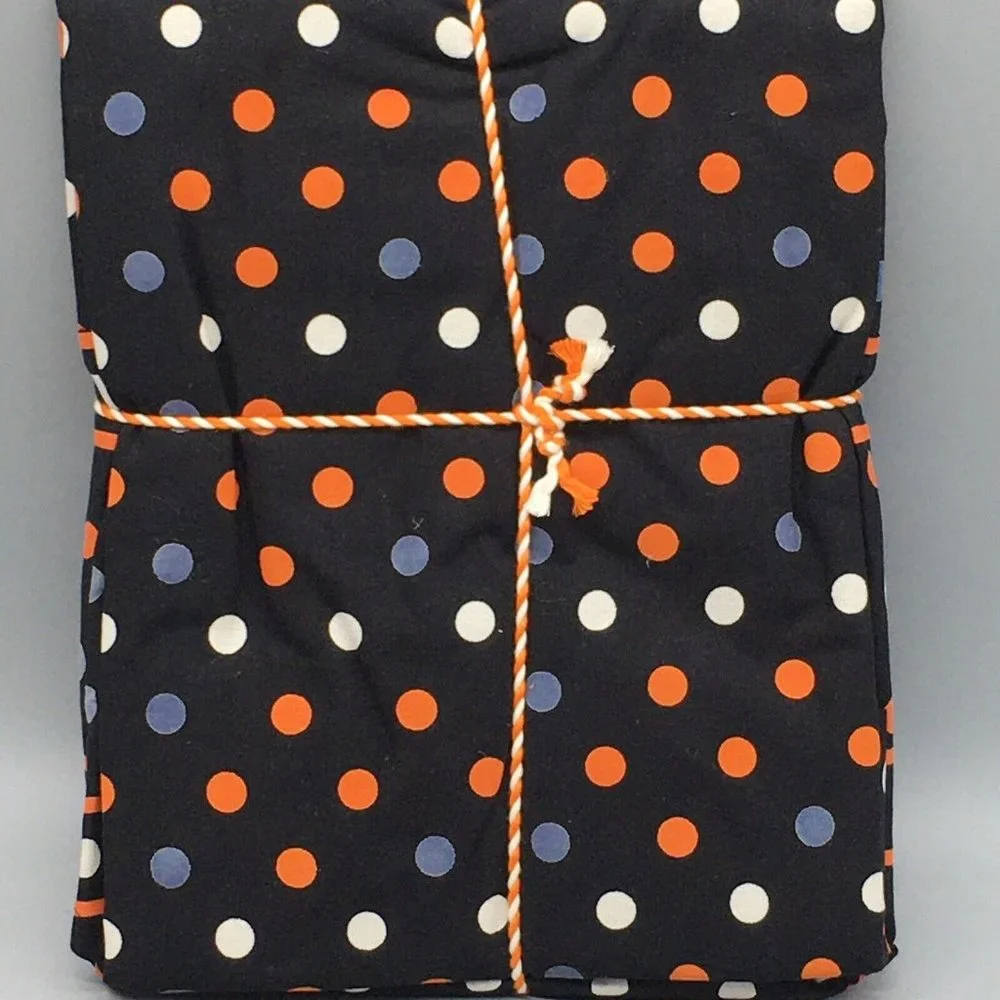 April Cornell Polka Dot Orange Gray Black Tablecloth 54
